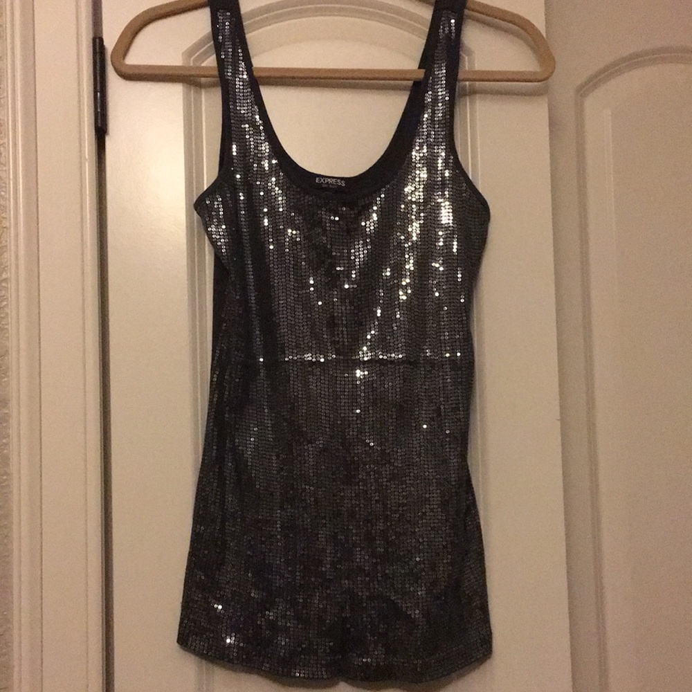 Express sequin tank top